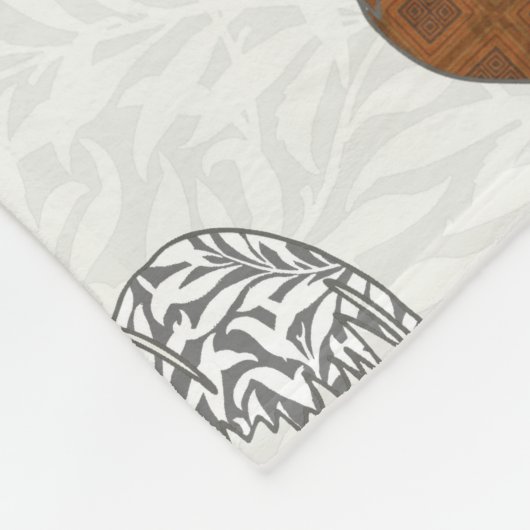 Hähnchenbauernhof mit farbigen Mustern Fleecedecke (Ecke)