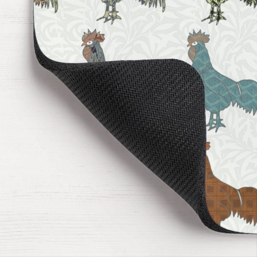Hähnchenbauernhof mit farbigen Mustern Mousepad (Ecke)