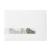 Hähnchenbauernhof mit farbigen Mustern Rundum-Adressaufkleber (Vorderseite)