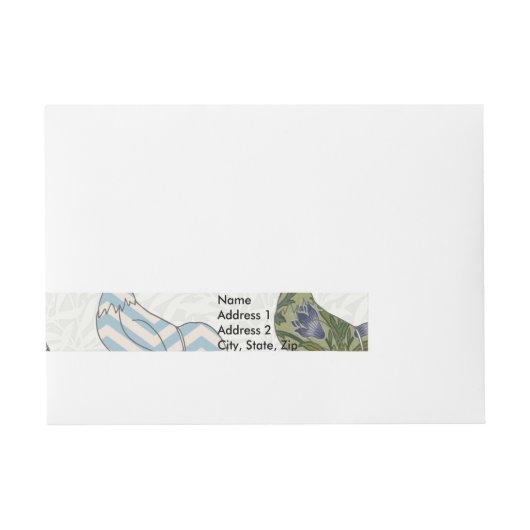 Hähnchenbauernhof mit farbigen Mustern Rundum-Adressaufkleber (Vorderseite)