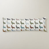 Hähnchenbauernhof mit farbigen Mustern Seitenschläferkissen (Rückseite)