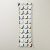 Hähnchenbauernhof mit farbigen Mustern Seitenschläferkissen (Vorderseite Vertikal)