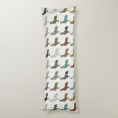 Hähnchenbauernhof mit farbigen Mustern Seitenschläferkissen (Rückseite (Vertikal))