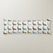 Hähnchenbauernhof mit farbigen Mustern Seitenschläferkissen (Vorderseite)