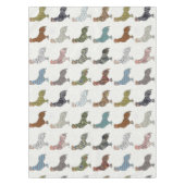 Hähnchenbauernhof mit farbigen Mustern Tischdecke (Vorderseite)