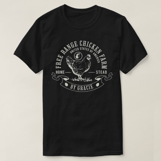 Hähnchenbauernhof mit feinem, trendigen Designname T-Shirt (Design vorne)
