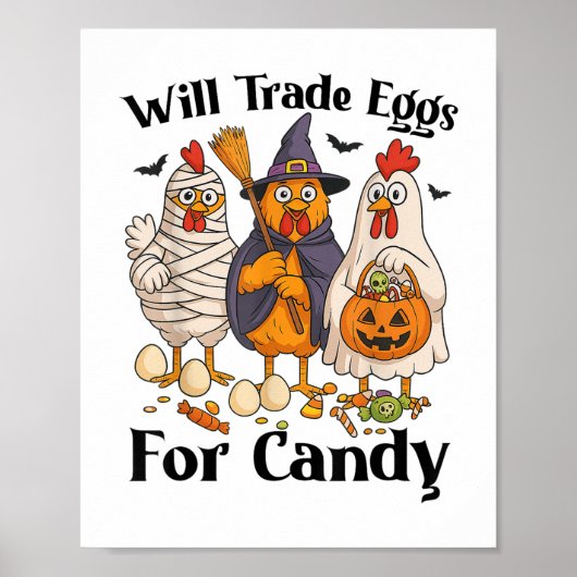 Hähncheneier für Bonbons Poster (Vorne)