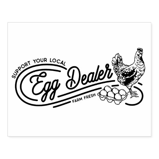 Hähncheneier-Händler Hustenkautschuk-Briefmarke Gummistempel (Prägung)