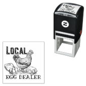 Hähncheneier-Händler Hustenkautschuk-Briefmarke Permastempel (Beispiel)
