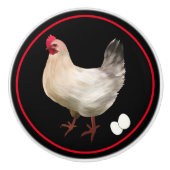 Hähncheneier Niedliche Keramik Knochen Keramikknauf (Vorderseite)