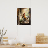 Hähnchenfarm Animal Art Print Poster (Küche)