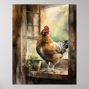 Hähnchenfarm Animal Art Print Poster