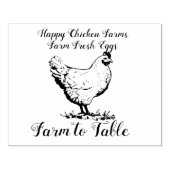 Hähnchenfarm bis Tisch Gummistempel (Prägung)