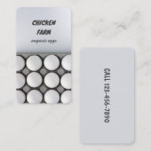 Hähnchenfarm für frische Eier Visitenkarte (Vorne/Hinten)