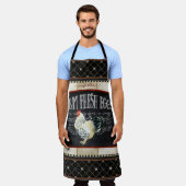 Hähnchenfarm Rooster Frische Eier Rustikales Bauer Schürze (Getragen)