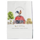 Hähnchenfarm Rotbarsch Kindergeburtstag Mittlere Geschenktüte (Rückseite)