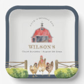 Hähnchenfarm Rotbarsch Kindergeburtstag Pappteller (Vorderseite)