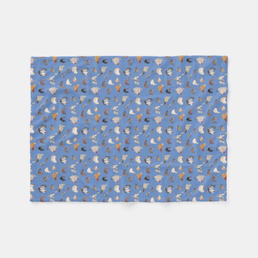 Hähnchenfellmuster Fleecedecke (Vorderseite (Horizontal))