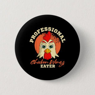 Hähnchenflügel-Esser Retro Vintage Byrbeque Buffal Button