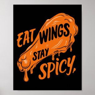Hähnchenflügel Flügel Heiß Gegarte Hähnchen Fast F Poster