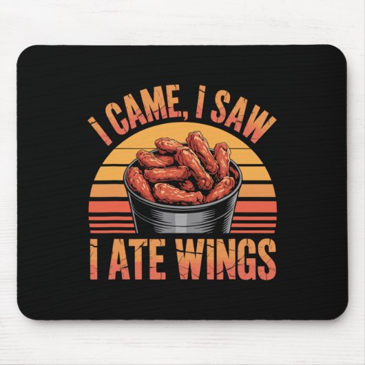 Hähnchenflügel Frittiert Scharf Zitat - Ich kam ic Mousepad (Vorne)