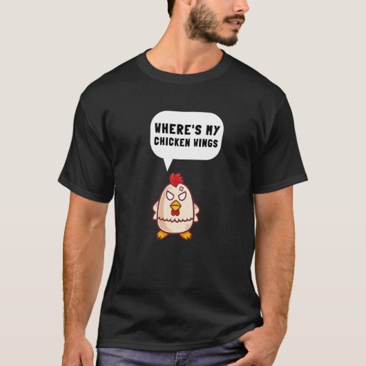 Hähnchenflügel Frittiertes Hähnchen und Hähnchen-N T-Shirt (Vorderseite)