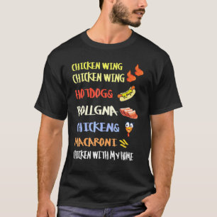 Hähnchenflügel Hähnchenflügel Hotdog Und Bologna K T-Shirt