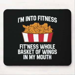 Hähnchenflügel Zitat Heißer Flügel Fast Food Lusti Mousepad
