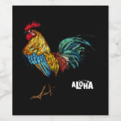 Hähnchenhawaii hawaii hawaiian 157 weinetikett (Einzelnes Label)