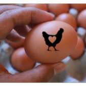 Hähnchenherz Schwarz-Weiß-Illustration der Moderne Gummistempel