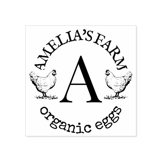 Hähnchenhühnchen-Monogram-Eier Gummistempel (Prägung)