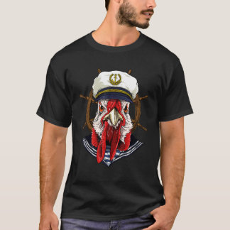 Hähnchenkapitän Bootsegler Bootsbesitzer Segler F T-Shirt