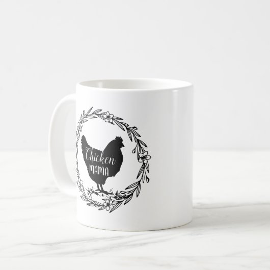 Hähnchenmama - modernes Bauernhaus Kaffeetasse (Vorderseite Links)