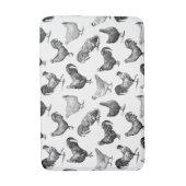 Hähnchenmuster im Retro-Landhaus Badematte (Vorderseite Vertikal)