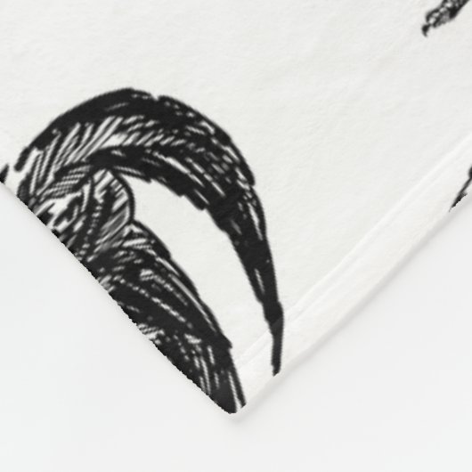 Hähnchenmuster im Retro-Landhaus Fleecedecke (Ecke)