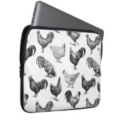 Hähnchenmuster im Retro-Landhaus Laptopschutzhülle (Vorne Rechts)