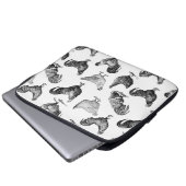 Hähnchenmuster im Retro-Landhaus Laptopschutzhülle (Vorne Knopf)