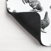 Hähnchenmuster im Retro-Landhaus Mousepad (Ecke)