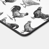 Hähnchenmuster im Retro-Landhaus Schreibtischunterlage (Ecke)