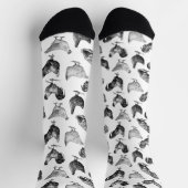 Hähnchenmuster im Retro-Landhaus Socken (Oben)