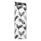 Hähnchenmuster im Retro-Landhaus Thermosbecher (Nach rechts gedreht)