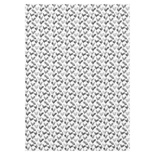 Hähnchenmuster im Retro-Landhaus Tischdecke (Vorderseite)