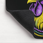 Hähnchenperlen Mardi Gras Karneval Landwirtschaft  Mousepad (Ecke)
