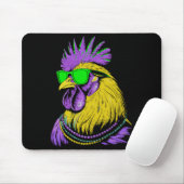 Hähnchenperlen Mardi Gras Karneval Landwirtschaft  Mousepad (Mit Mouse)