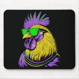 Hähnchenperlen Mardi Gras Karneval Landwirtschaft Mousepad