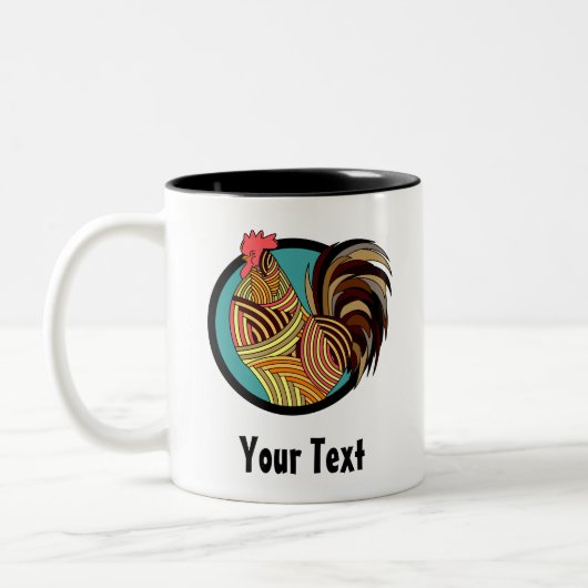 Hähnchenrooster Zweifarbige Tasse (Links)