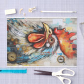 Hähnchenroster Art Vintage Entdeckungsreise zur Al Seidenpapier (Handwerk)