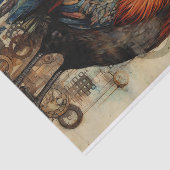 Hähnchenroster Art Vintage Entdeckungsreise zur Al Seidenpapier (Ausschnitt)