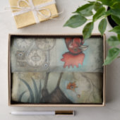 Hähnchenroster Art Vintage Entdeckungsreise zur Al Seidenpapier (Geschenk)