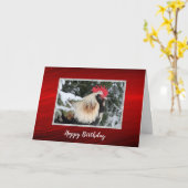 Hähnchenroster Pinienschnee Foto Geburtstag Karte (Gelbe Blume)